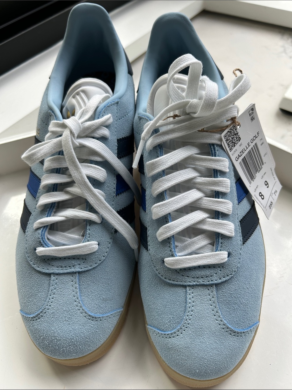 Adidas Gazelle Golf Suede Sneakers - Light Blue, Navy & Royal Blue